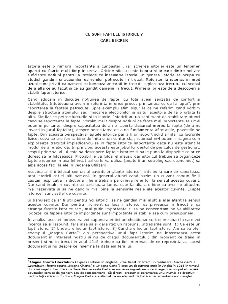 2015 10 10 - Ce Sunt Faptele Istorice | PDF