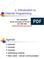 Lecture 1: Introduction To Internet Programming: SOK Sokharith Royal University of Phnom Penh 015 909 969