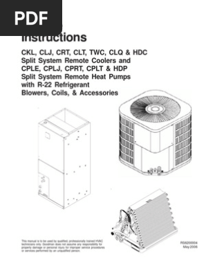 Goodman Service Instructions Rs6200004 181 Pages Heat Pump Air Conditioning