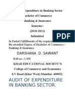 Audit of Expenditure in Banking Sector.: Darshana .D. Sawant