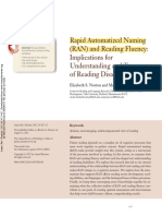 Rapid Automatized Naming (RAN) and Reading Fluency: Implications For Understanding and Treatment of Reading Disabilities