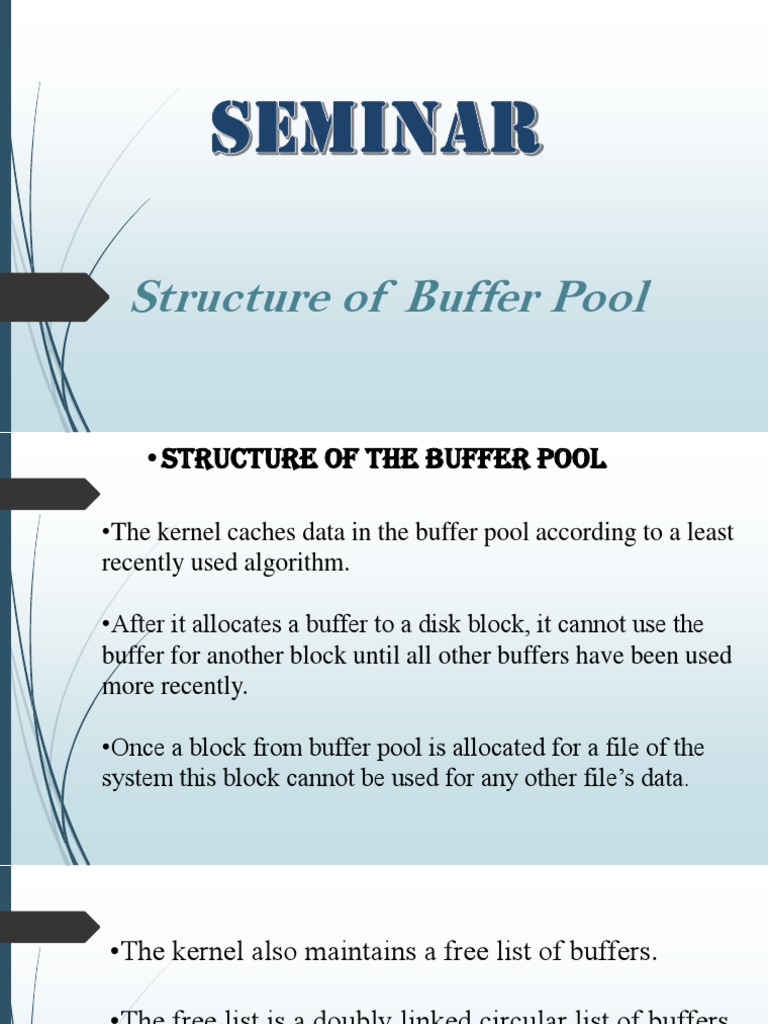 Buffer Pool Structure in OS Kernel | PDF | Data Buffer | Algorithms And ...