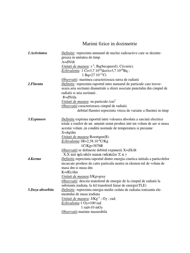 Curs de Radioprotectie | PDF