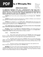 Willoughby Hills Ordinance 2009-10