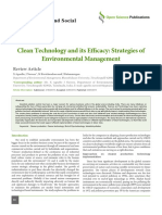 Clean Technology and Its Efficacy Strategies of Environment Management - 2015