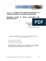 Modelo Ecológico de Los Factores Asociados A La Violencia de Género en Parejas Adolescentes