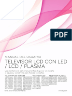 Televisor LCD Con Led / LCD / Plasma: Manual Del Usuario