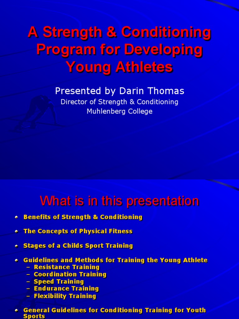 A Strength & Conditioning Program For Developing Young Athletes PDF