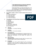Guidelines For The Preparation of Project Reports For B.Sc. (It) & M.Sc. (It) Courses of Ksou