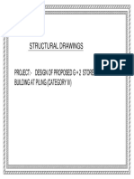Structural drawings list for proposed building