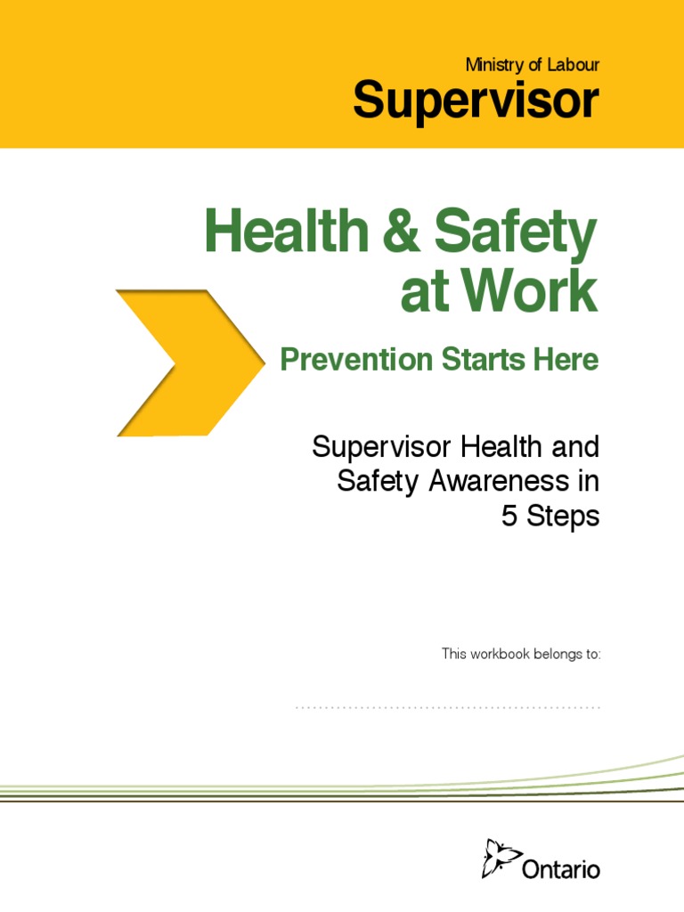 Supervisor H&S Awareness PDF Occupational Safety And Health Personal Protective Equipment