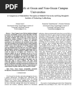 Quality of Life at Green and Non-Green Campus