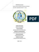 Informe de prácticas pre profesionales en el Puesto de Salud Vista Alegre