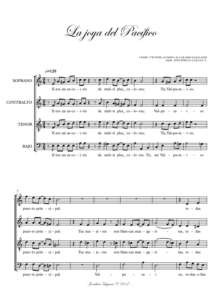 LA JOYA DEL PACÍFICO (A) Partitura completa