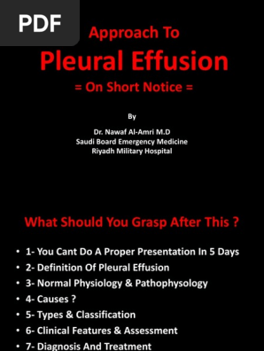 Emergency Medicine Approach To Pleural Effusion Clinical Medicine Diseases And Disorders