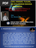 Download Pengertian Hakikat Tujuan Fungsi Dan Kedudukan Bahasa Indonesia by Jhony Deep SN371988753 doc pdf