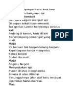 Puisi Diponegoro Karya Chairil Anwar