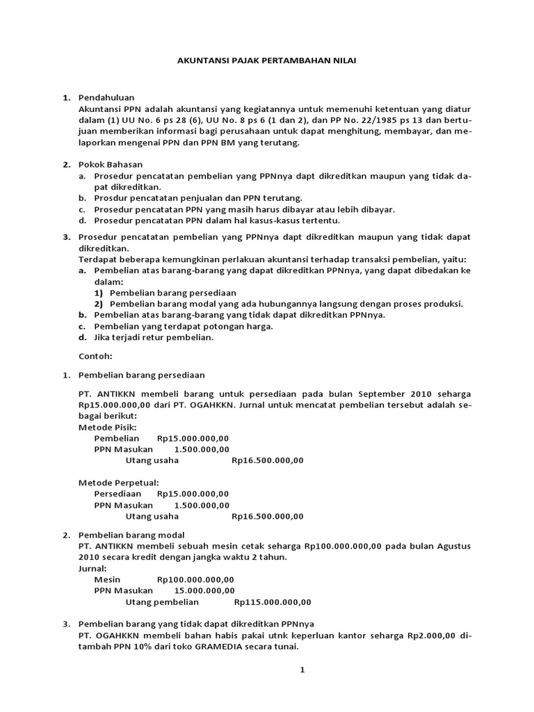 Akuntansi Pajak Pertambahan Nilai Pdf