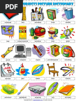 Classroom Objects Supplies 1 Pictionary Poster Worksheet