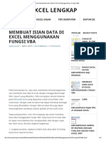 Cara Membuat Isian Data Di Excel Menggunakan Fungsi VBA PDF