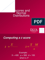 Z Scores and Normal Distributions