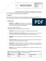 SGI_DOC_006 Procedimiento Servicio y Producto No Conforme v-01