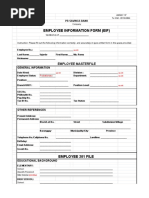 (Computerized) Employee Information Form (EIF) PDF