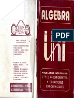 Algebra - Problemas Teoria de Exponentes - Cesar Vallejo PDF