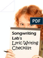 Songwriting Labs - Lyric Writing Checklist PDF