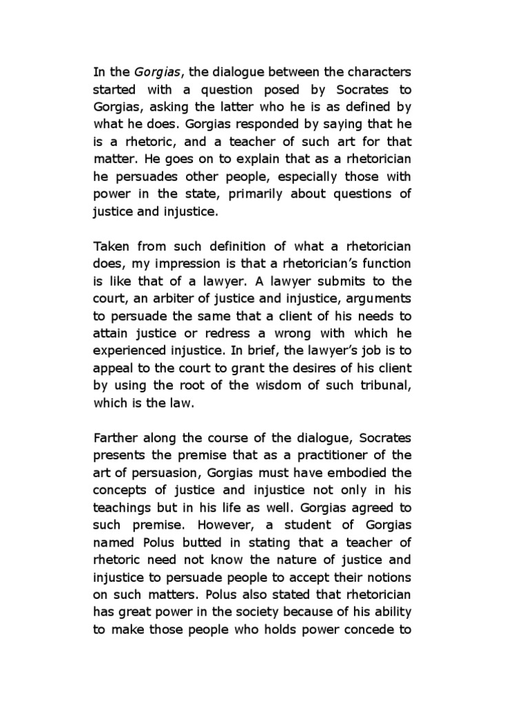 Gorgias analysis essay picture