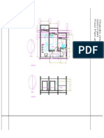 Floor plan and section diagrams with measurements