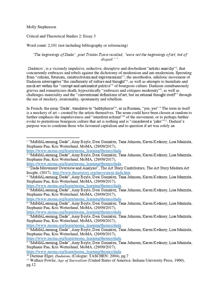 Dada art essay image