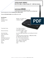 SYS2U WAP-1000G1 v1.0 - High-Power 1000mW AP