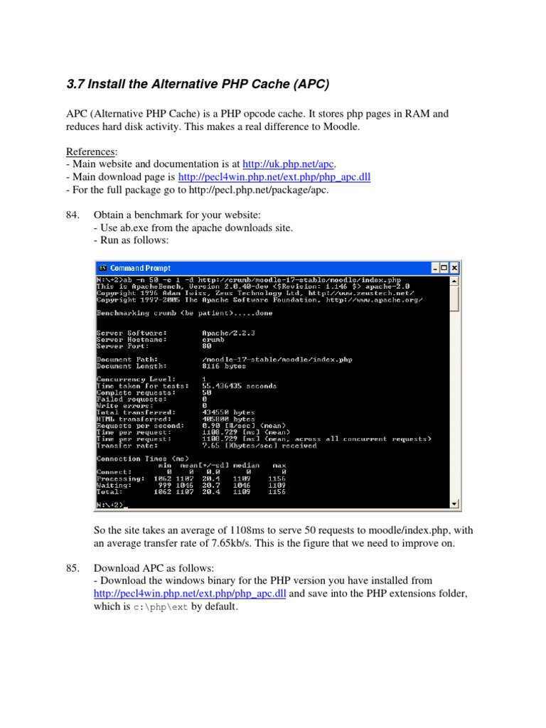 Apc W2k3 Installation Php Cache Computing