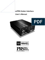 Waves/PRS Guitar Interface User's Manual