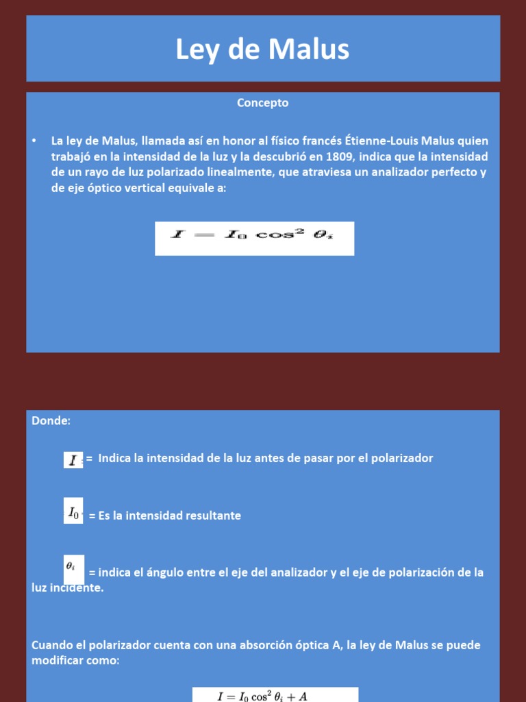 Teorema De Malus Dupin Théorème De Malus Dupin SFSPF — free download