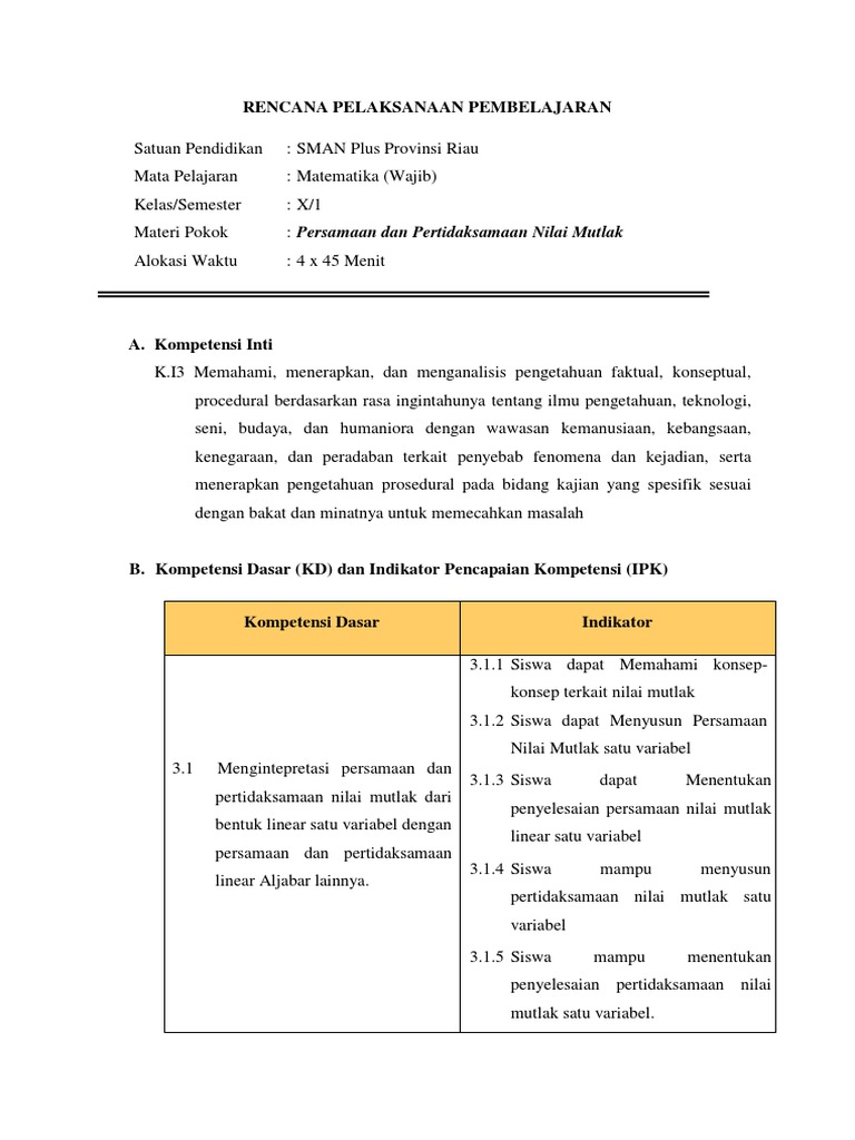 Contoh Soal Persamaan Dan Pertidaksamaan Nilai Mutlak