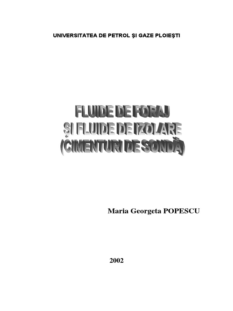 248966437 Maria Georgeta Popescu Curs Fluide Si Cimenturi Pdf