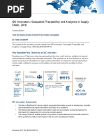 IDC Innovators - Geospatial Traceability and Analytics in Supply Chain, 2018