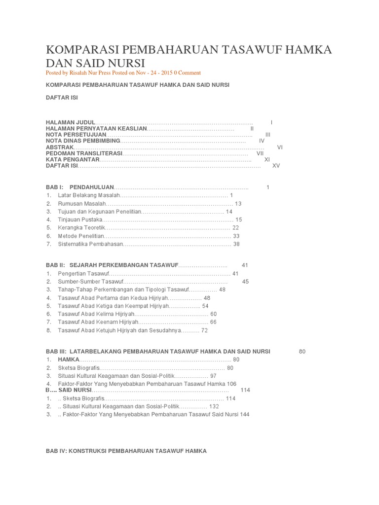 KOMPARASI PEMBAHARUAN TASAWUF HAMKA DAN SAID NURSIdocx
