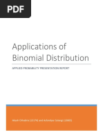 Application of Binomial Distribution