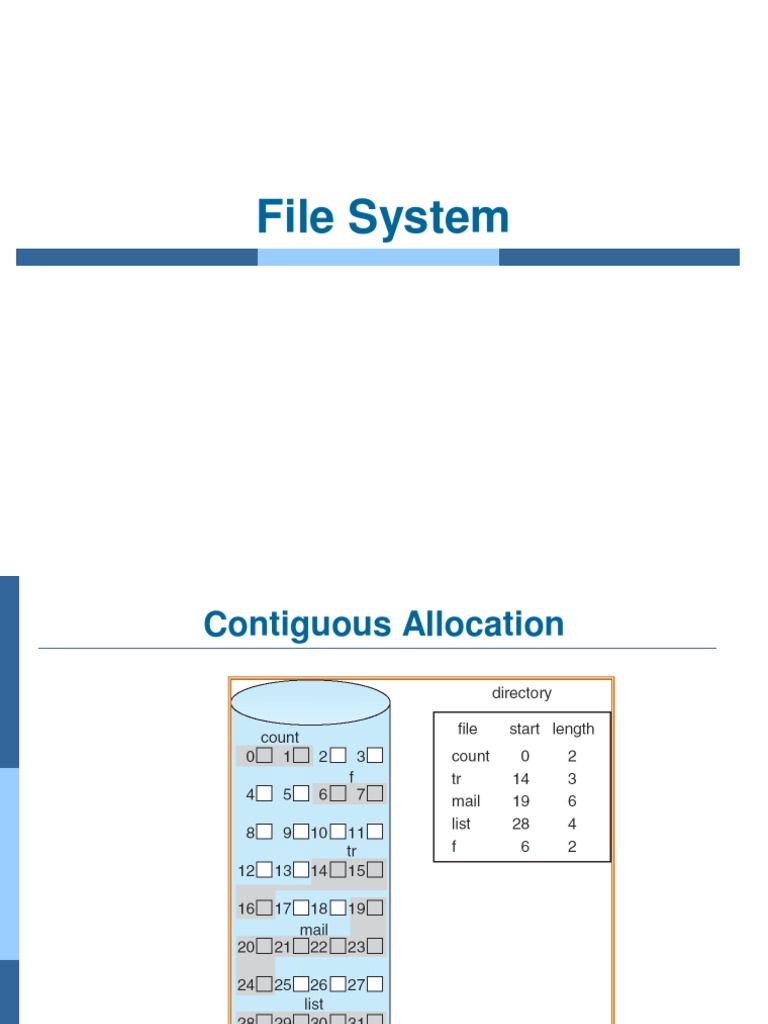 File System Allocation Methods Explained | PDF