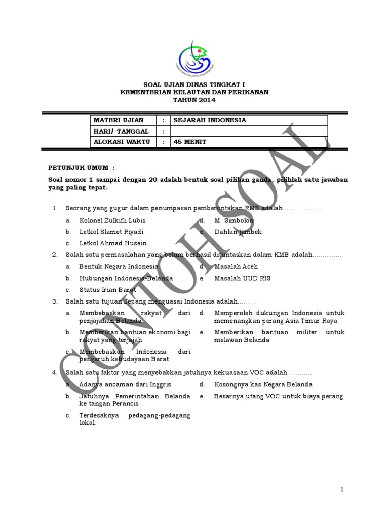 Contoh Soal Ujian Dinas Tingkat 2 Pdf Contoh Soal Terbaru Contoh Soal Ujian Dinas Tingkat 2 Pdf Contoh Soal Terbaru