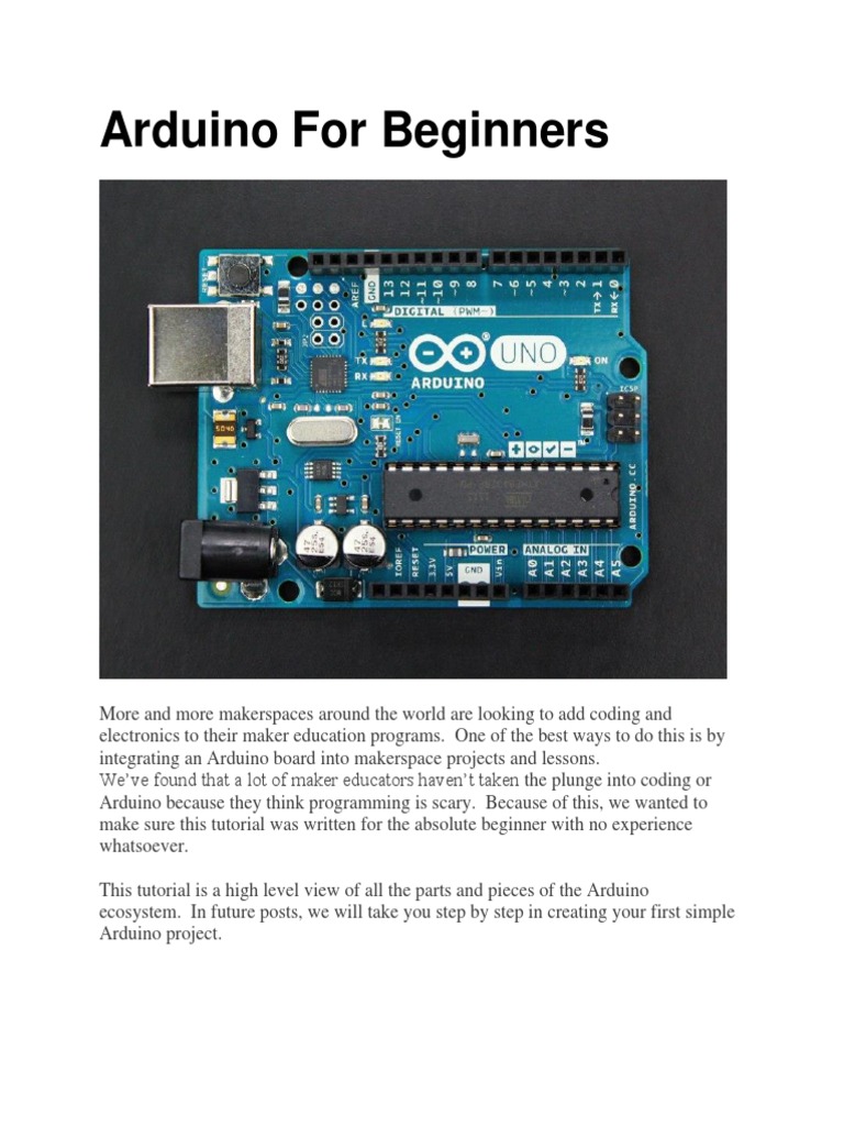 Arduino For Beginners REV2 | PDF | Arduino | Electronic Circuits