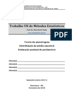 007 Trabalho VII de Métodos Estatísticos - 2017.2