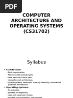 Computer Architecture and Operating Systems (CS31702)