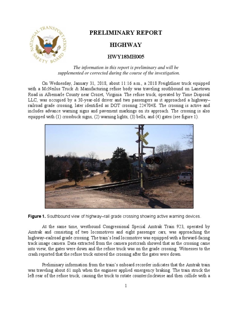 Maryland Train Wreck Preliminary Report | PDF | National Transportation ...