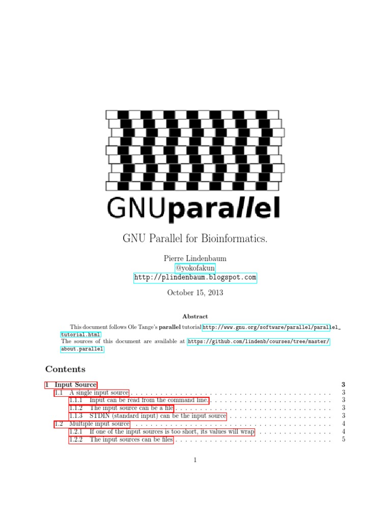 GNU Parallel in Bioinformatics Guide | PDF | Text File | Computer Data