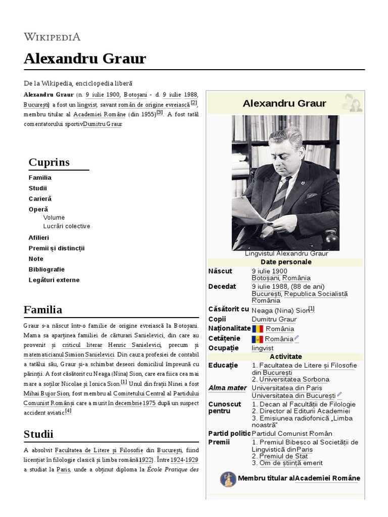 Alexandru Graur | PDF