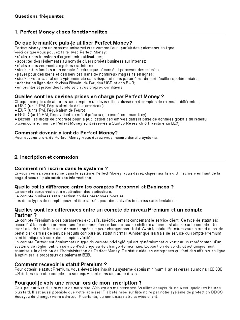 Perfect Money Explication | PDF | Bitcoin | Banques